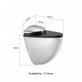 Uxcell Glass Shelf Bracket Wall Mount Adjustable Zinc Alloy Clamp Holder For 3-10mm Thickness 2pcs