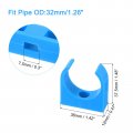 Uxcell 50pcs U-shaped Water Pipe Clamps Ppr Clips U Shaped Clip Fit For 32mm 1 26 Od Pipes And Tubing Hoses Support Blue