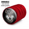 Grey Wolf Head Valve Stem Caps For Tire Rim Wheel Aluminum Red
