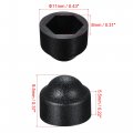 Uxcell Plastic Dome Nut Protection Cap Covers M5 Cover Black 100pcs