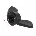 Uxcell M10 Wing Nuts Nylon Butterfly Nut Hand Twist Tighten Fasteners Black 12pcs