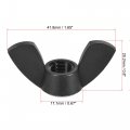 Uxcell M10 Wing Nuts Nylon Butterfly Nut Hand Twist Tighten Fasteners Black 12pcs