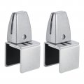 Partition Support Bracket 2pcs Adjustable Desk Divider Clamp Privacy Panel For 3 5-9mm Thick Silver Tone 