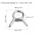 Uxcell Double Wire Spring Hose Clamp 50pcs 304 Stainless Steel 6mm Inner Dia Fit 6 7mm-7 3mm Od Fuel Line Silicone Tube Clips