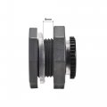 Uxcell Pvc Bulkhead Tank Adapter With Plug Fitting G1 2 Thread For Rain Buckets Water Tanks Ponds 3 Set