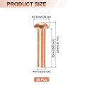 50 Pcs Copper Solid Rivets 5 32 X 25 Round Head Rivet Finish For Manufacturing Electrical Work General Fastening
