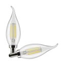 Candle Tip Led Light Bulb 2 Pack Ca10 E12 Candelabra Base 4 Watt 5000k Daylight White Clear Dimmable Model 21842 