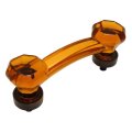 Cosmas 5 Pack 6397orb-a Oil Rubbed Bronze With Amber Glass Cabinet Handle Pull 3 Inch 76mm Hole Centers 