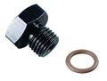 Black 7 8 14 Size -10 Port Plug 481410-bl Aluminum Hex Head 