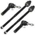 4pcs Front Inner Outer Tie Rod End Kit For 2010 2011 2012 2013 2014 2015 Chevrolet Camaro Adjustable Steering Tool 