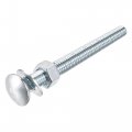 Uxcell 3 8-16 X 4 Square Neck Carriage Bolts With Nuts Washers Carbon Steel Coach Bolt Screws 5 Set