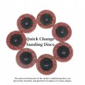 Waltyotur 50pcs 2 Inch Quick Change Sanding Discs Maroon Roll Lock Nylon Surface Conditioning For Preparation Cleaning