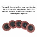 Waltyotur 50pcs 2 Inch Quick Change Sanding Discs Maroon Roll Lock Nylon Surface Conditioning For Preparation Cleaning