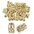 Knurled Insert Nuts 50pcs M4 X 8mm L 6mm Od 3d Printing Brass Female Threadeds Heat Set Insert Embedment 
