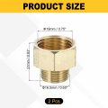 Brass Pipe Fitting 2pcs G1 2 Male X G3 8 Female Reducer Adapter Extensions Hex Bushing Threaded Fitting For Water Gas Oil
