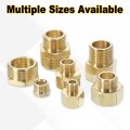 Brass Pipe Fitting 2pcs G1 2 Male X G3 8 Female Reducer Adapter Extensions Hex Bushing Threaded Fitting For Water Gas Oil