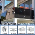 2pcs F Shape 48mm Glass Clamp Aluminum Alloy Adjustable Clip For 13-16mm Thickness Wall Mounting Support Bracket Shelf Mirror