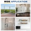 2pcs F Shape 48mm Glass Clamp Aluminum Alloy Adjustable Clip For 13-16mm Thickness Wall Mounting Support Bracket Shelf Mirror