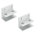 2pcs F Shape 48mm Glass Clamp Aluminum Alloy Adjustable Clip For 13-16mm Thickness Wall Mounting Support Bracket Shelf Mirror 