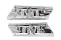 Newyall Pack Of 2 Left Driver Right Passenger Side Chrome Headlight Washer Nozzle Cover