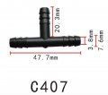 Autobahn88 3-way T-piece Nylon Vacuum Hose Joiner Od 7mm 0 28 Pack Of 5