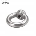 Lifting Eye Nut M4 Female Thread 304 Stainless Steel Round Shape For Rope Fitting Pack Of 20