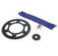 Yamaha Wr250f Chain And Sprocket Kit 2001 To 2006 Blue O Ring With 14 Tooth Front 52 Rear Steel Sprockets 114l