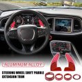 Steering Wheel Shift Paddle Extension Trim Air Conditioning Switch Knob Cover Set For Dodge Charger Challenger Chrysler Durango