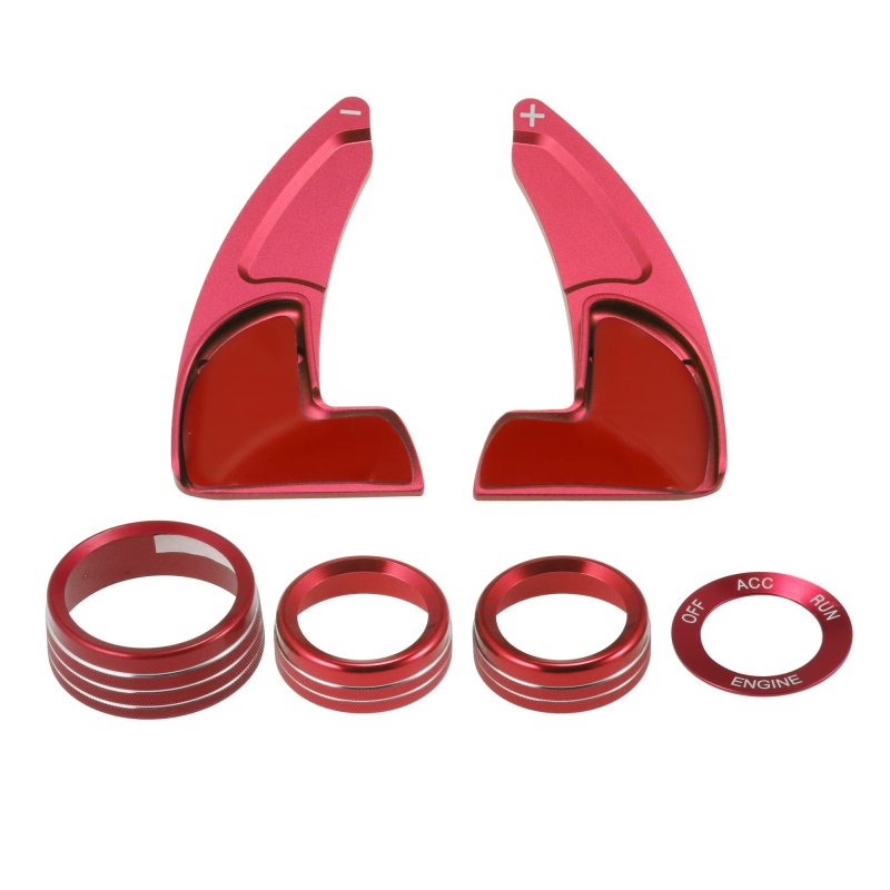 Steering Wheel Shift Paddle Extension Trim Air Conditioning Switch Knob Cover Set For Dodge Charger Challenger Chrysler Durango