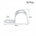 Uxcell 1 4 Emt One Hole Strap Pipe Zinc-plated Steel Reinforced Rib For Fixing On Various Surfaces 10pcs