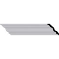 Ekena Millwork Mld02x02x04cr Crendon Bead And Barrel Crown Moulding 3 H X P 1 4 F 94 2 L White 
