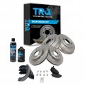 Front And Rear Semi Metallic Brake Pad Rotor Shoe Drum Kit For 2001 2005 Honda Civic Bka16317 