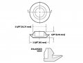 Vital All-terrain 4 Pack 1-1 Inch Black Plastic Flush Mount Hole Plug Sheet Metal Auto Body Panel