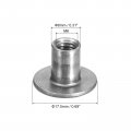 Uxcell M6 T-nuts 24pcs Carbon Steel Tee Nuts Round Base Weld 12mm Height Through Hole Flange Insert Female Thread Plate