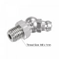 Uxcell Metric 45 Degree Grease Fittings M8 X 1mm Thread 201 Stainless Steel Hydraulic Fitting Caps 5pcs