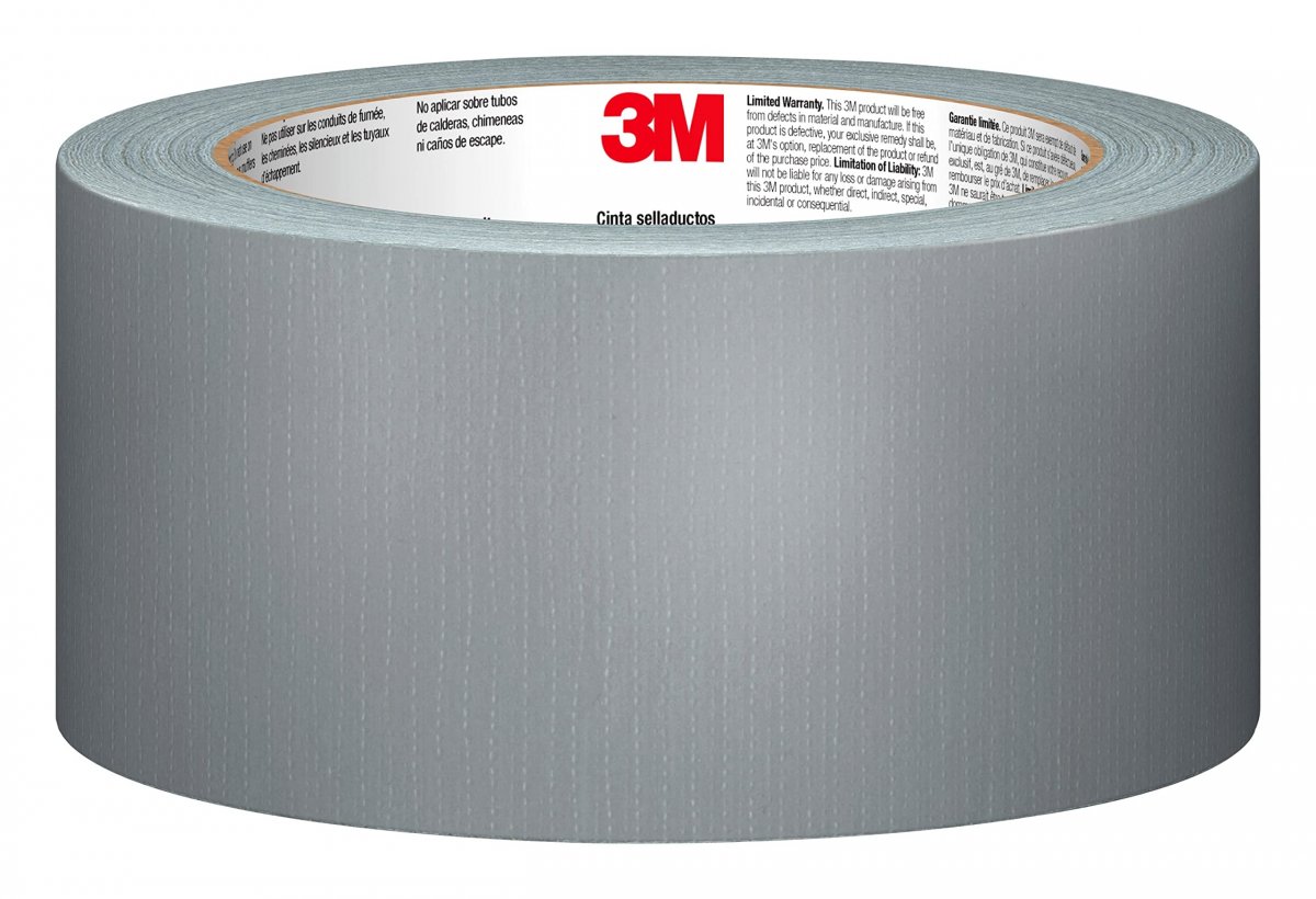 3m Basic Duct Tape Silver For Temporary Repairs Indoor Use 1 88 Inches X 30 Yards Roll
