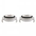 Uxcell H7 Led Bulbs Car Head Lights Clip Adapter Base Holder Socket Plastic White For Bmw E46 3 Series