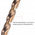 Uxcell M35 High Speed Steel Straight Shank Twist Drill Bit Gold Oxide 6mm Diameter 200mm Length