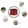 Uxcell Red Black Wire 2pin Extension Cable Cord 28 Awg Parallel Tin Plated Copper 15m Length For Led Strip Light