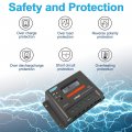 Hqrp 12v 24v 20 Amp Solar Panel Battery Charge Controller Regulator 20a For Traffic System 300w 600w With Automatically