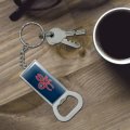 Saint Mary S College Primary Logo Keychain Chrome Plated Metal Bottle Cap Opener Rectangular Resin Topped 3 In X 1 5