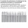 Uxcell Lead-free Soldering Iron Tip I B K D C Series 4mmx41mm Replacements For Station 15pcs