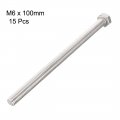 Uxcell M6x100mm Hex Bolts 304 Stainless Steel Hexagon Screw Bolt 15pcs