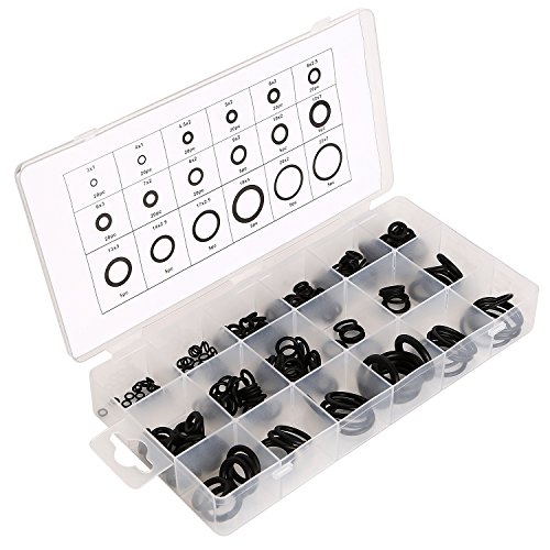 Ocgig 225 Pcs 18 Sizes Rubber O Ring Sealing Gasket Washer Seal Assortment Set With Case