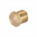 Uxcell Brass Pipe Fitting Cored Hex Head Plug G1 8 Male Thread Connector Coupling Adapter 20pcs