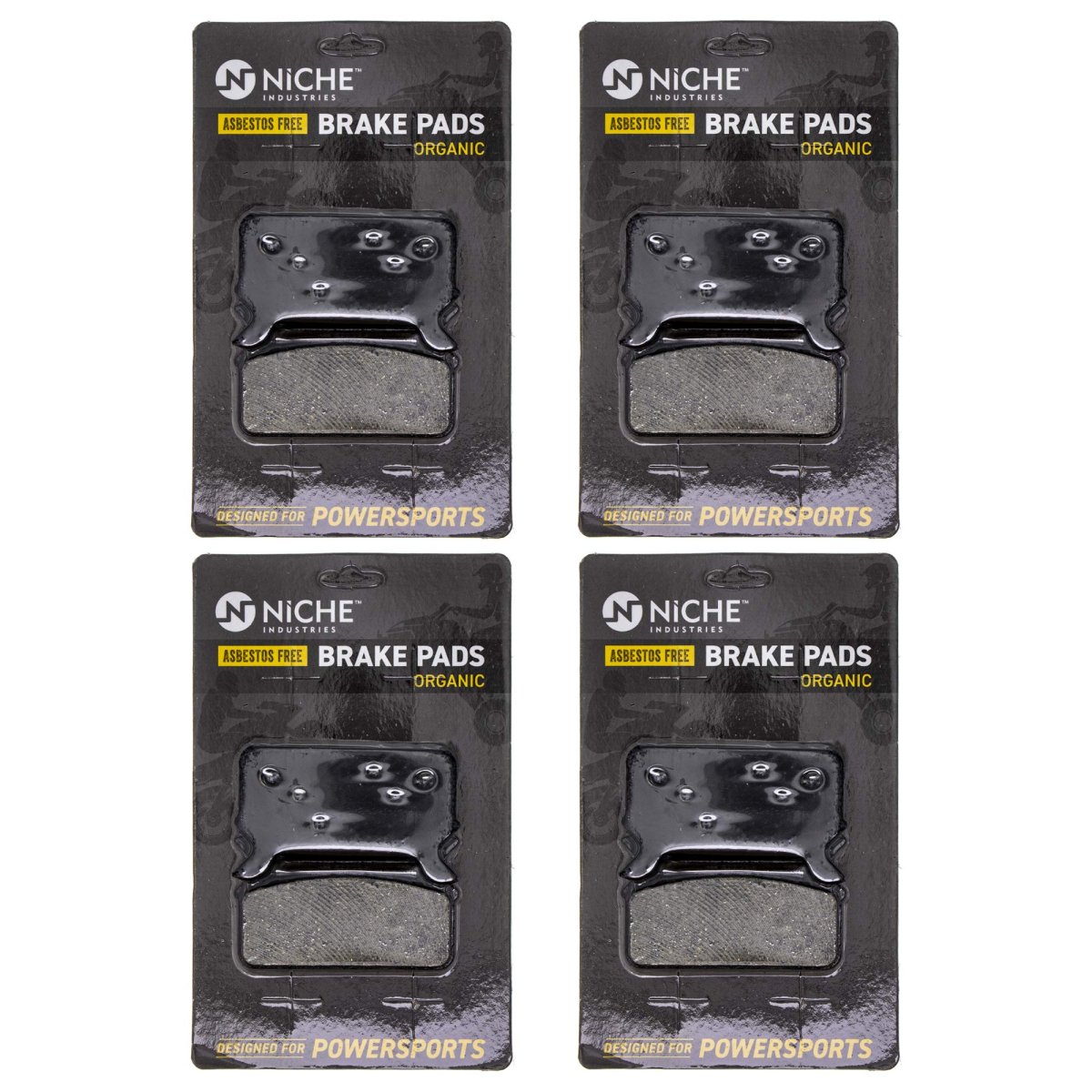 Niche Rear Brake Pad Set For Harley-davidson 43957-86f Organic 4 Pack