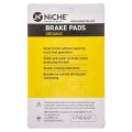 Niche Rear Brake Pad Set For Harley-davidson 43957-86f Organic 4 Pack