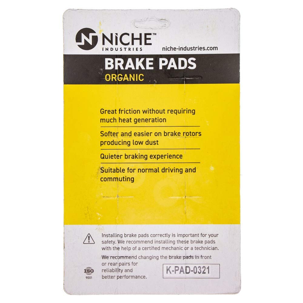 Niche Rear Brake Pad Set For Harley-davidson 43957-86f Organic 4 Pack