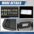 Auto Dynasty Pair Of Full White Led Cargo Truck Pickup Bed Light Assembly With Bezels Compatible Silverado Sierra 1500 2500hd
