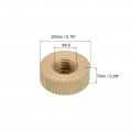 Uxcell Knurled Thumb Nuts 4pcs M3 X D20mm H7mm Brass Nut Flat Head Blind Hole Lock Adjusting For 3d Printer Parts